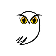 owl symbol, bird, icon, logo illustration design