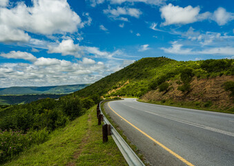 Kei Cuttings, a winding road in the highlands of eastern cape Between Komka and Butterworth