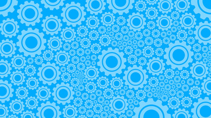 Abstract background consisting of gears on a bright background.