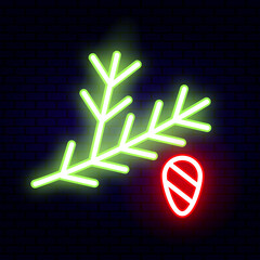 Merry christmas neon icon. Neon luminous symbol for New Year and Christmas projects greetings cards, posters, banners, flyers. Neon signboards, vibrant advertising.