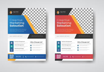 Obraz premium Creactive marketing solutions flyer template design