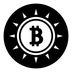 Bitcoin Flat Icon Isolated On White Background