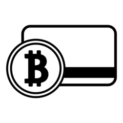 Bitcoin Flat Icon Isolated On White Background