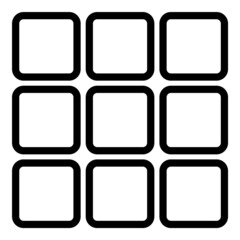 Square Flat Icon Isolated On White Background