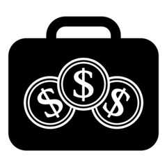 Dollar Flat Icon Isolated On White Background