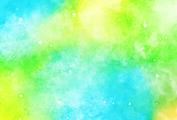 背景素材_水彩テクスチャ_黄緑