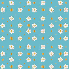 Floral background.Floral  pattern for textures, textiles and simple backgrounds. Flat style.Simple print block for apparel textile, ladies dress fabric,  shirt, fashion garment, digital.