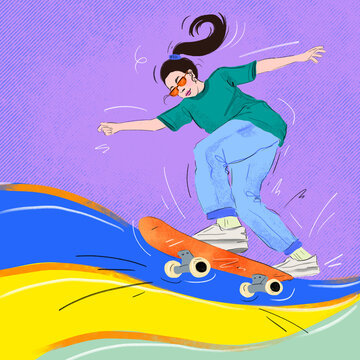 girl on skateboard