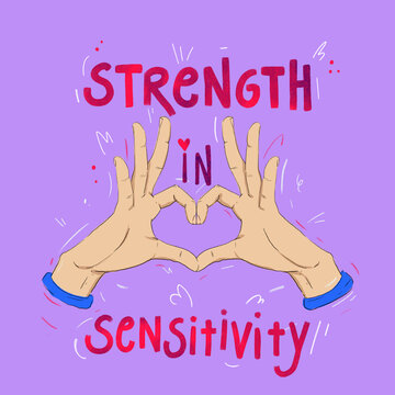 strength in sensitivity lettering