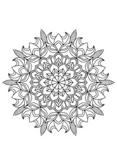 Mandala pattern Coloring book Art wallpaper design, tile pattern, greeting card, sticker, lace and tattoo. decoration for interior design. ethnic oriental circle ornament.