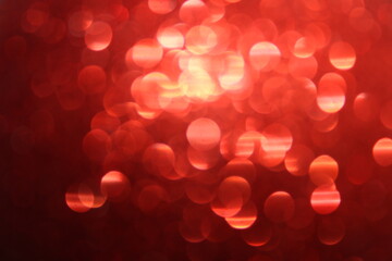 Abstract texture, red blood cells, shiny red bokeh background closeup