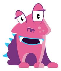 Toy monster. Silly face creature. Cartoon character