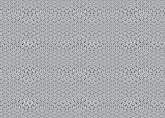 Vector seamless pattern with concentric half circles. Japanese style geometric abstract tiles background.