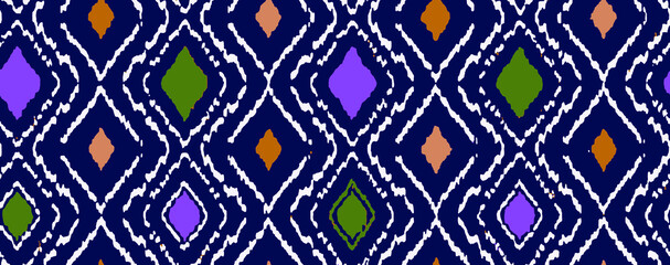 Seamless kilim geo tribal rug design. Chic contemporary graphic motif. Geometric pattern repeat vector swatch.