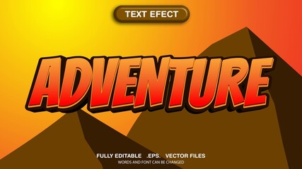 Editable text effects adventure theme