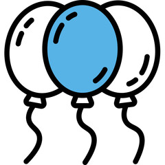 balloons one color icon