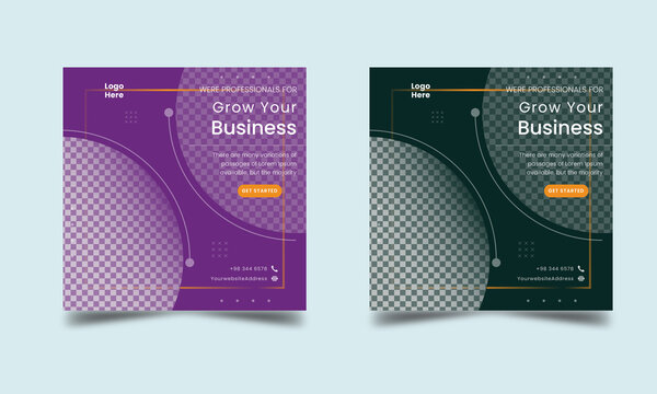 Business web banner design & social media post design.

2 Color Variations, 
CMYK Color Mode,
High-Quality Print Ready,
Version Used  Adobe Illustrator 2020, 
Files included: Easy Editable (Ai/EPS).