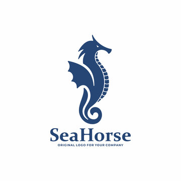 Sea Horse logo design template.