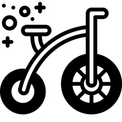 monocycle solid line icon © sittipat