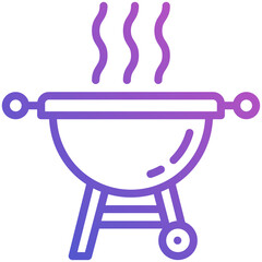 Grill line gradient icon