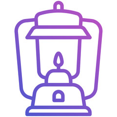 Lantern line gradient icon