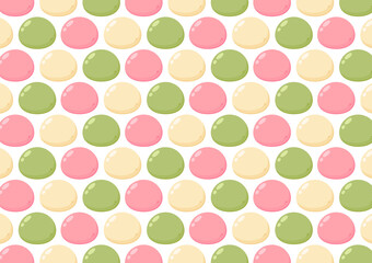 Mochi icon vector. Mochi pattern wallpaper. Japanese rice dessert.