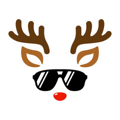 Vector Reindeer With Sunglasses Illustration © siridhata