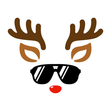 Vector Reindeer With Sunglasses Illustration