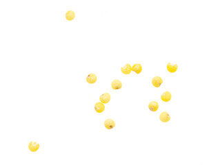 Millet groats isolated on a white background.
