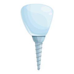 Dentistry implant icon cartoon vector. Oral denture. Crown tooth