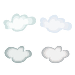 A set of vector clouds isolated