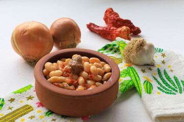 Turkish foods dried bean (kuru fasulye)