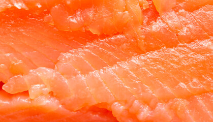 Red fish fillet as background.