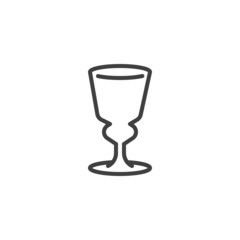 Absinthe glass line icon