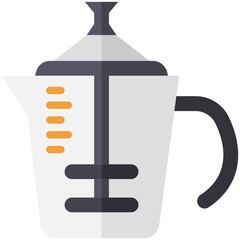 Double mesh frother milk flat icon