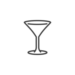 Martini glass line icon