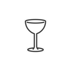 Champagne coupe glass line icon