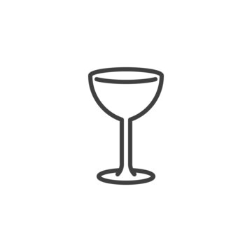 Champagne Coupe Glass Line Icon