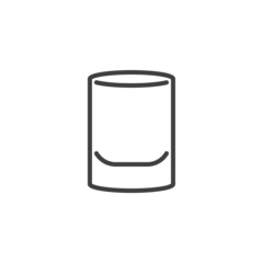 Rocks glass line icon