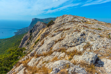 Fototapeta na wymiar mountains of Crimea with sea view