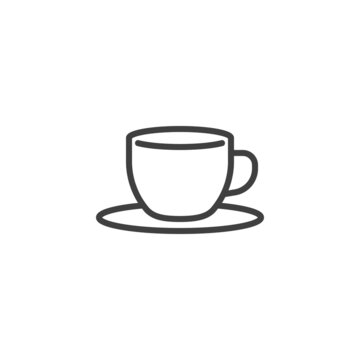 Tea cup line icon