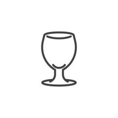 Goblet glass line icon