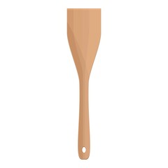 Wood spatula icon cartoon vector. Kitchen spoon. Food tool