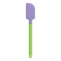 Rubber spatula icon cartoon vector. Grill spoon. Fork tool