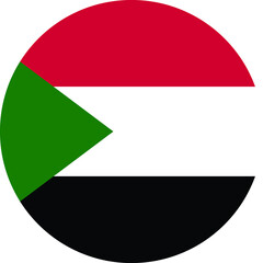 Circular national flag of Sudan