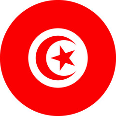 Fototapeta premium Circular national flag of Tunisia