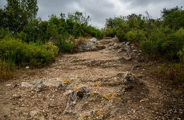Walls of roman ruins of Olerdola