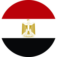 Circular national flag of Egypt