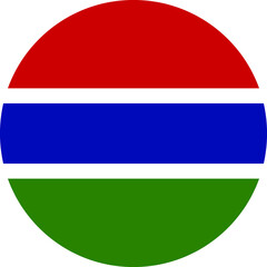 Circular national flag of Gambia