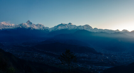 Fishtail machapuchare Annapurna Himalaya Mountain Sunrise